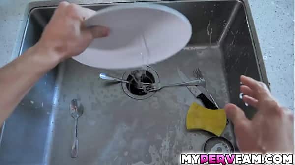 Stepsister Dixie Lynn lets Johnny penetrate her as she reads on her phone but his cock makes her distracted and now her pussy is all wet